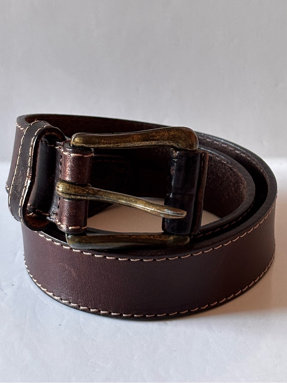 Vintage colori brown leather belt